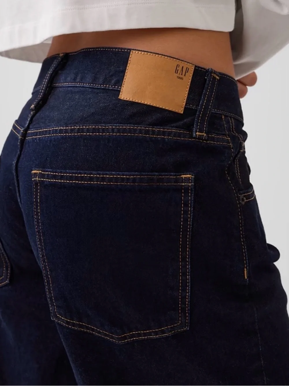 NWT GAP x The Hailey Bieber Extra Baggy Jeans Denim Midnight Indigo Wide Leg 25